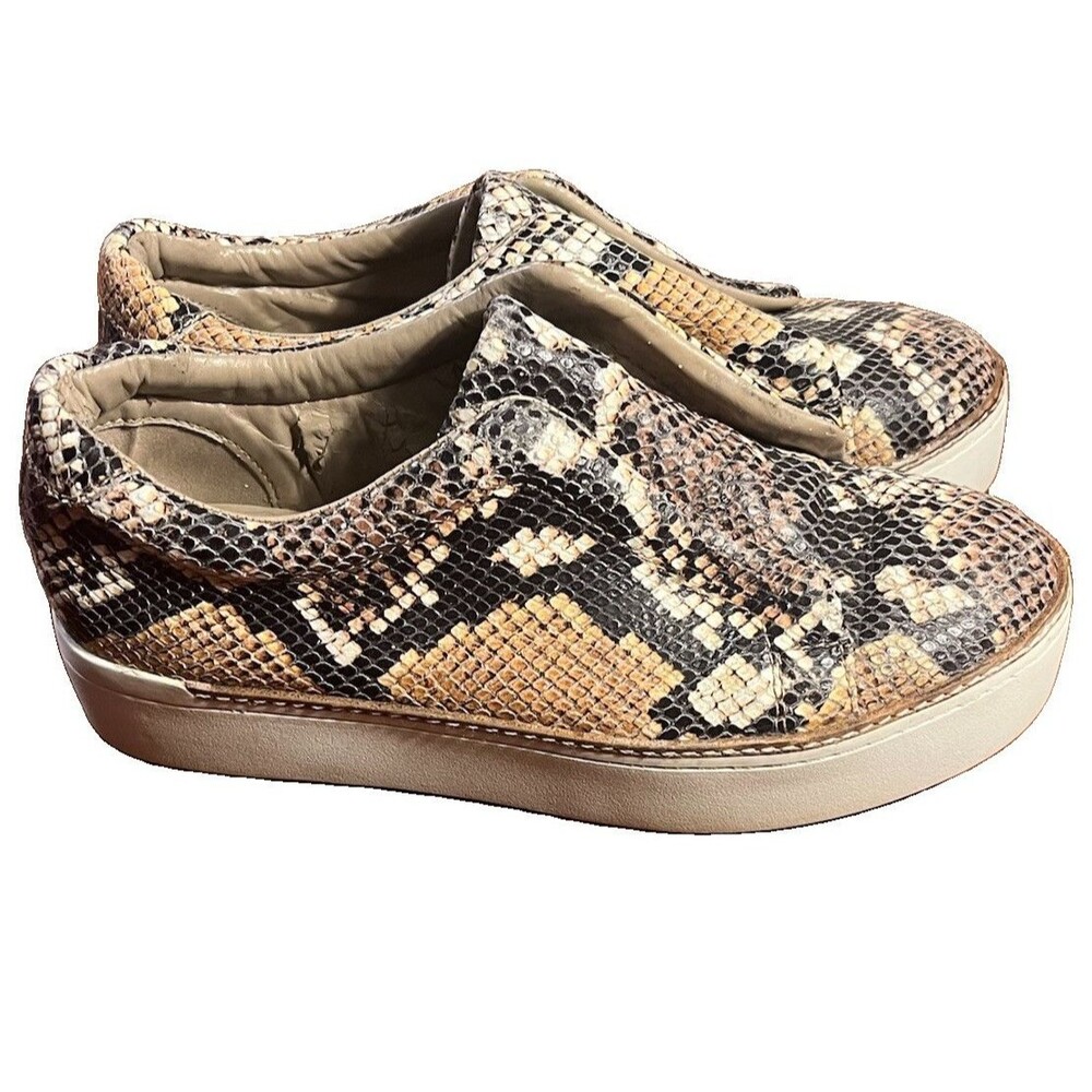 Women’s Free People Mage Python Print Leather Slip-On Sneakers US 7